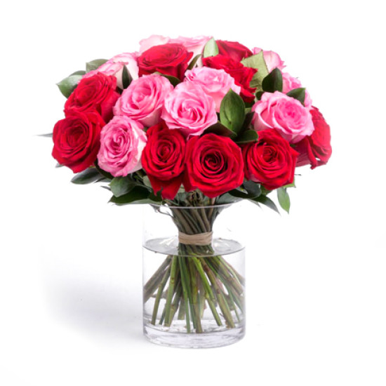 Pink and Red roses bouquet
