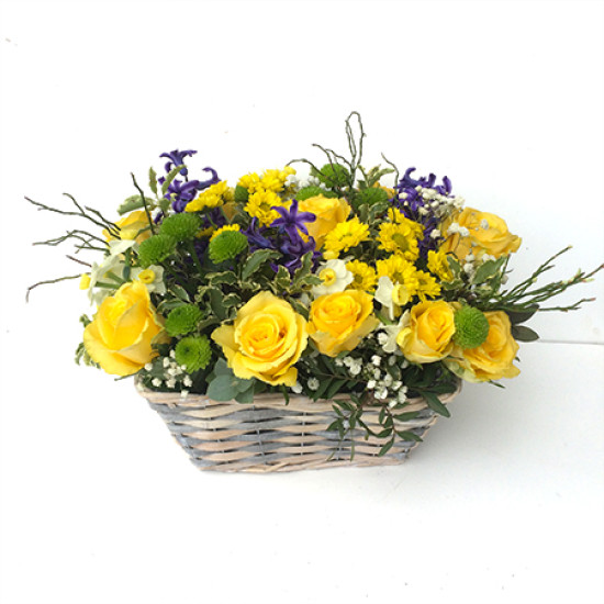 Sunny weekend flower basket